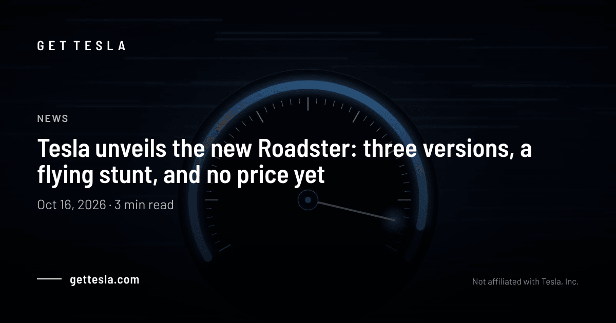 New Tesla Roadster Unveiled: Three Versions, No Price Yet