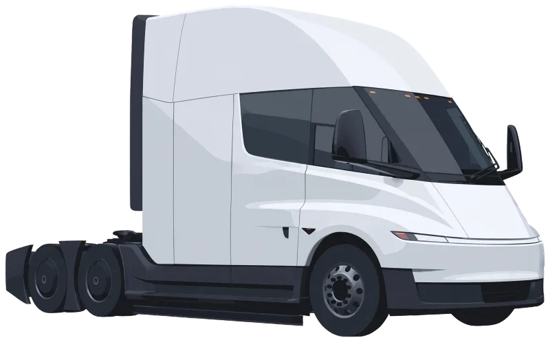 GetTesla illustration of the Tesla Semi truck