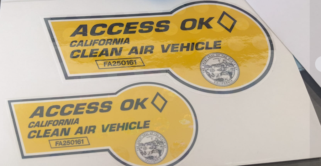 California HOV Sticker Protection Film