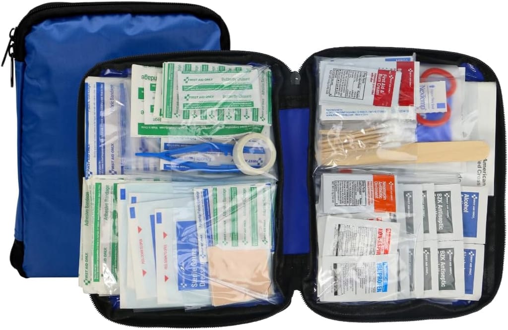 First Aid Only 298-piece kit, open to show its supplies
