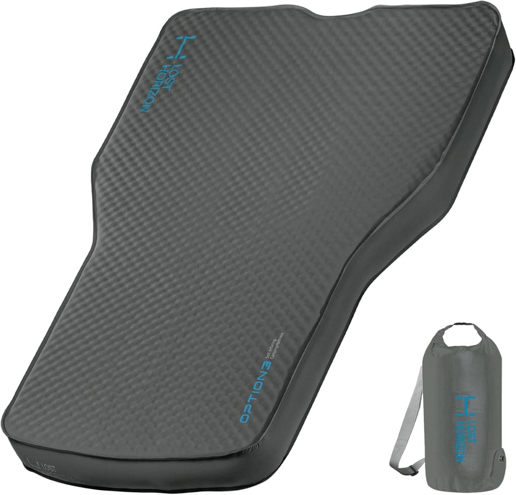 Lost Horizon grey self-inflating mattress for Tesla Model Y