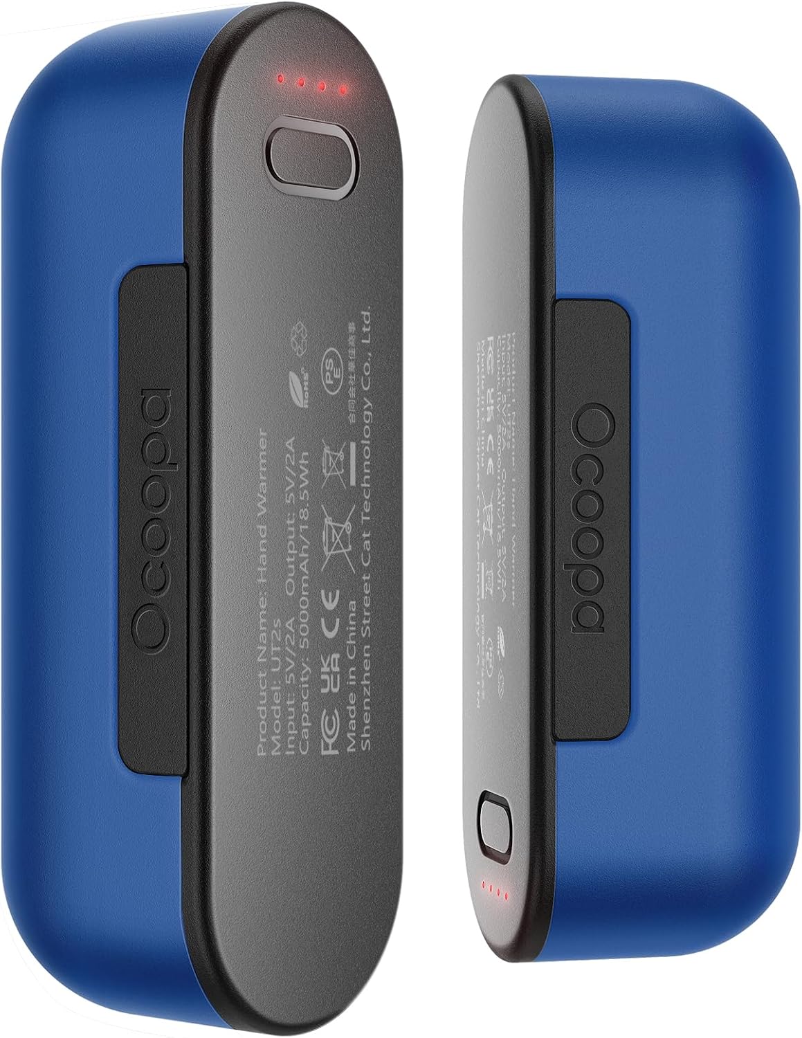 Two OCOOPA UT2s rechargeable hand warmers joined by magnets