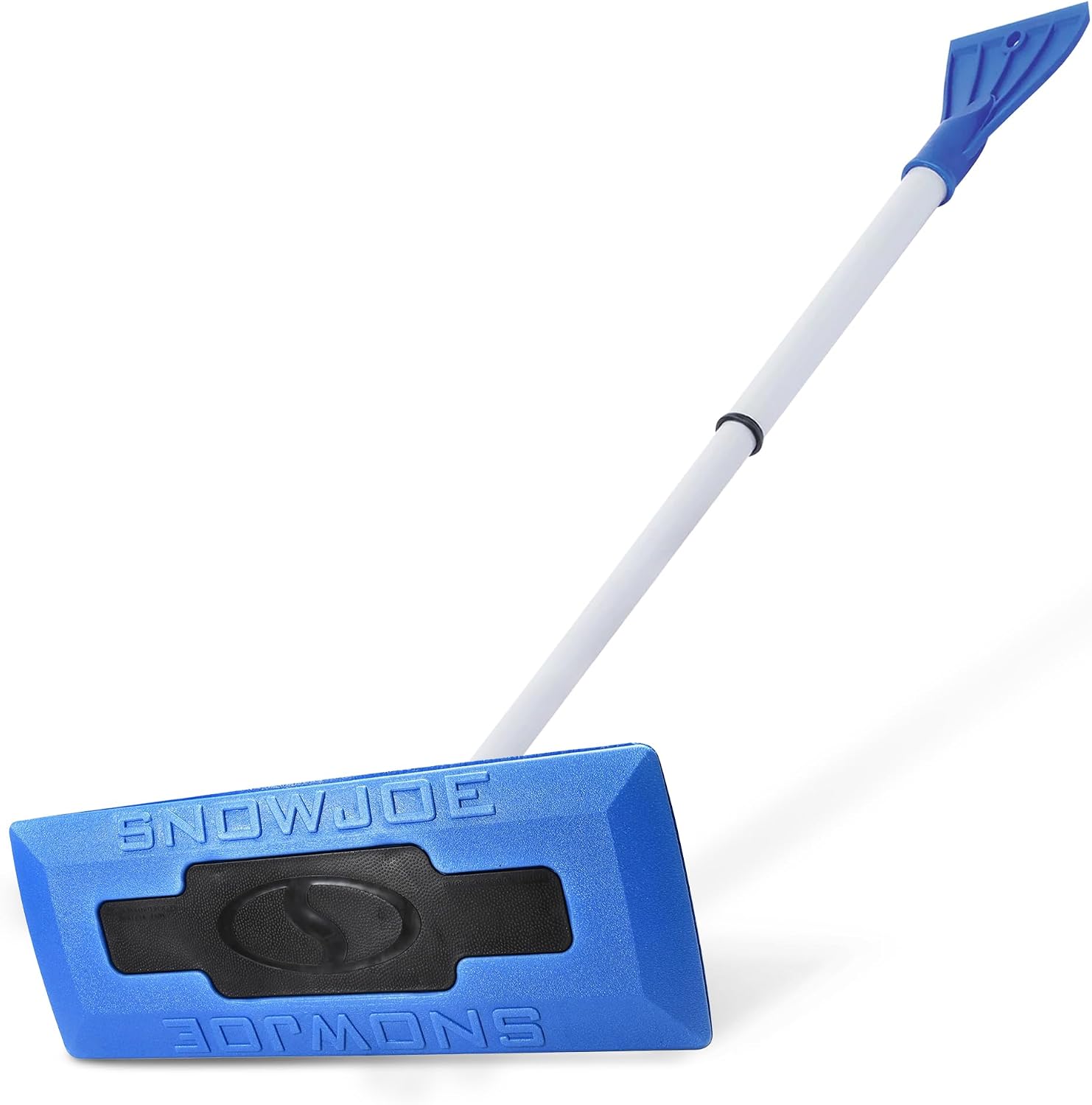 Snow Joe telescoping snow broom with foam head and ice scraper