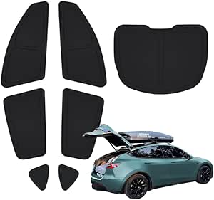 TESBEAUTY privacy curtain pieces for a Tesla Model Y