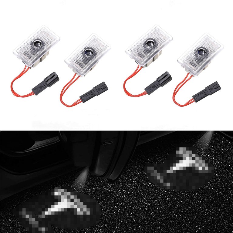 LED Logo Tesla Puddle Lights for Model 3/Y/S/X